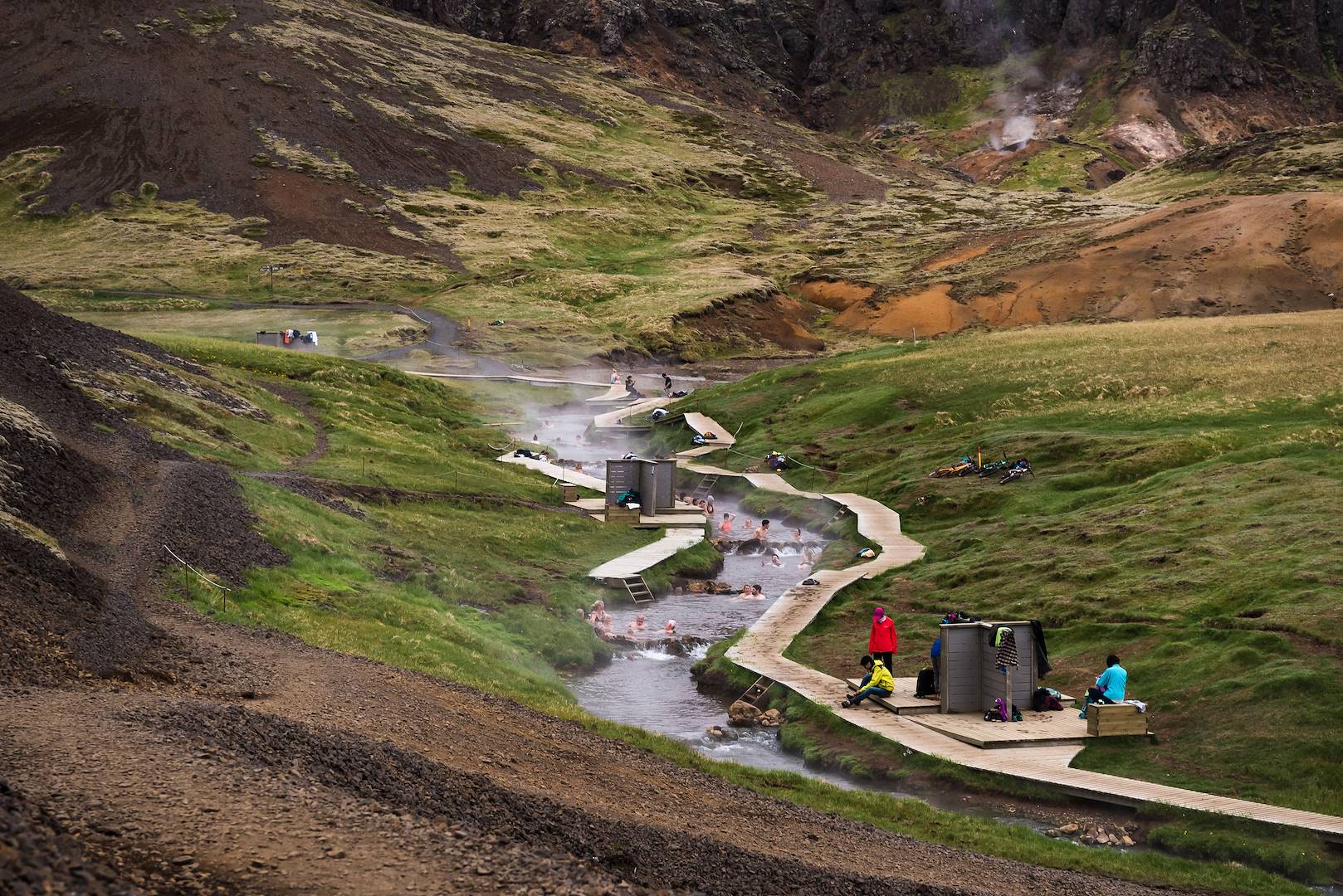 La rivière d'eau chaude de la Reykjadalsa - Vallée de Reykjadalur - Hveragerdi - Islande